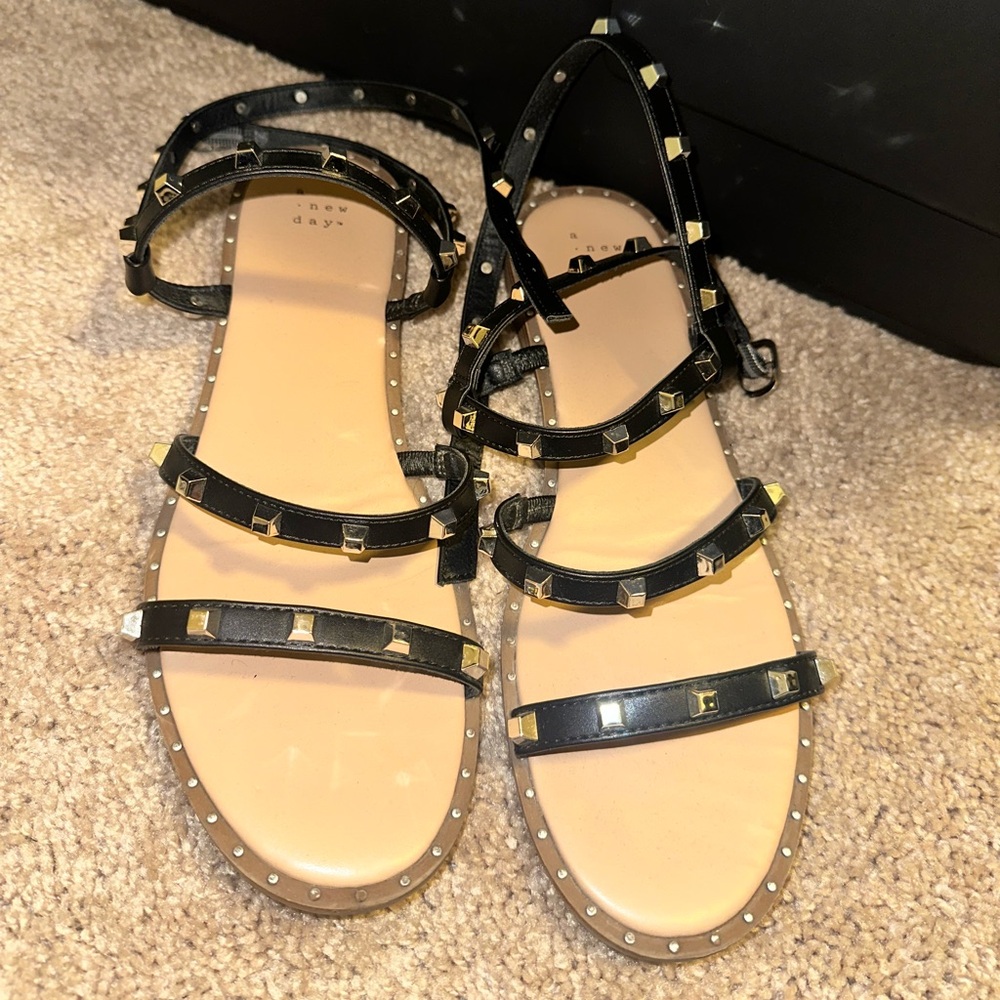 A New Day silver studded flats